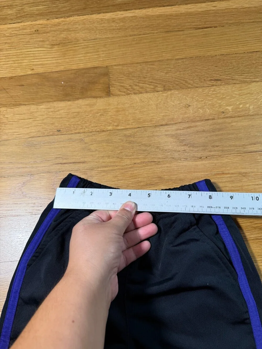 Y2k 90s Black With Purple Stripe Nike Athletic Sweat Pants 12M